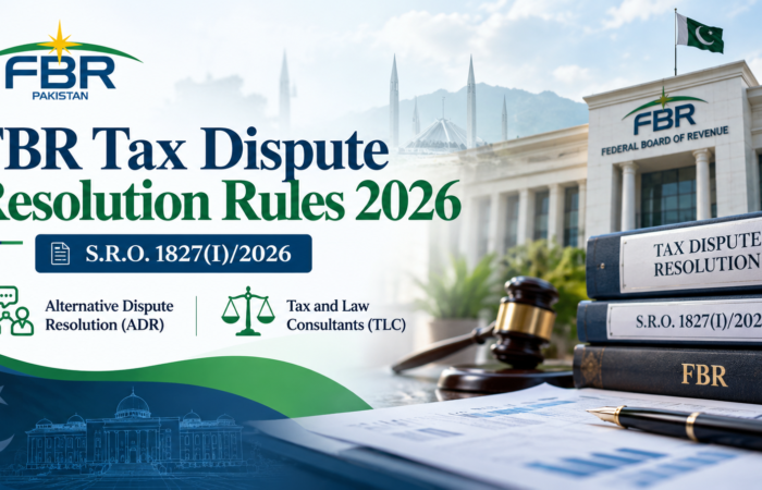 FBR Tax Dispute Resolution Rules 2026 SRO 1827 Pakistan
